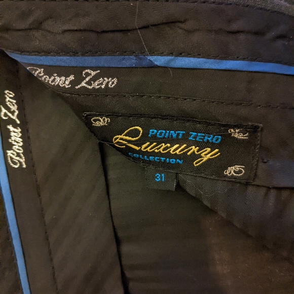 Men's Pinstripe Dress Pants Gray - Picture 4 of 5